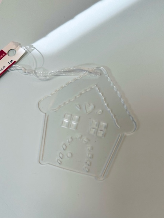 Artminds Other - 5 for $10 Clear Acrylic Gingerbread House Ornament DIY Christmas Craft Decor